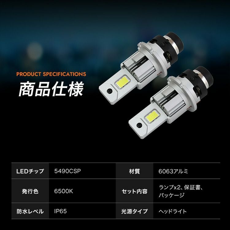 LUMRAN D4S LEDヘッドライトバルブ 2個セット 車検対応 ホワイト D4S LED ヘッドライト 車検対応 12V | ルムラン LED専門店 LUMRAN